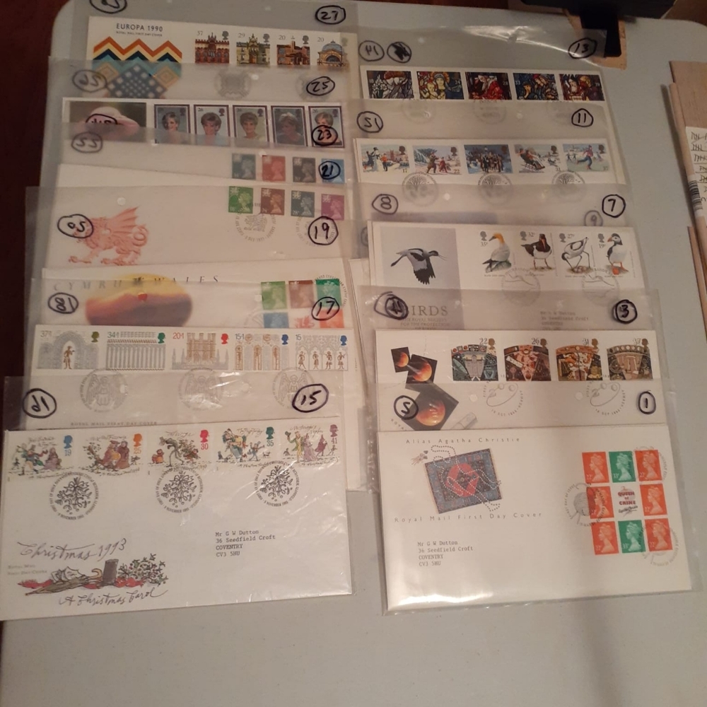 101 first day cover stamps, total  (495).